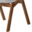 Talulah Gray Fabric and Walnut Veneer Dining Side Chairs - Set of 2
