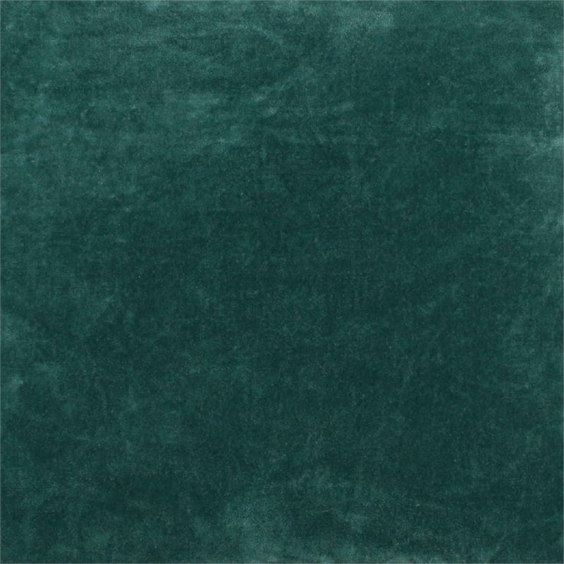 Square Fabric Throw Pillow with Solid Color and Piped Edges- Teal Green