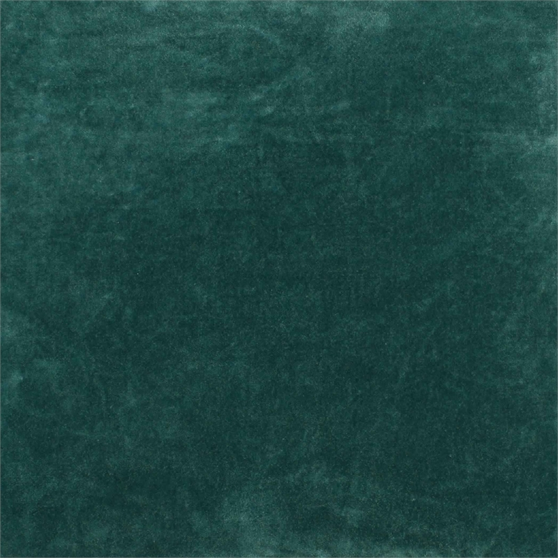Square Fabric Throw Pillow with Solid Color and Piped Edges- Teal Green