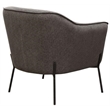 Polyester Upholstered Accent Chair with Splayed Metal Legs - Gray