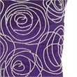Designer Faux Silk Cotton Pillow with Pearl Beads- Purple and Silver-