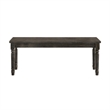 Transitional Style Rectangular Wooden Bench with Turned Legs- Bench