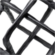 10 Inch Metal Accent Decor with Square Interlinks- Gray