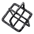 10 Inch Metal Accent Decor with Square Interlinks- Gray