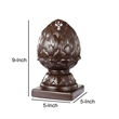 Ceramic Artichoke Bookends on Square Base- Pair of 2- Brown