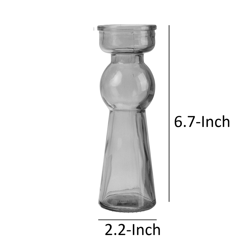 Glass Pillar Tealight Candle Holders- Set of 4- Multicolor