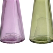 Glass Pillar Tealight Candle Holders- Set of 4- Multicolor