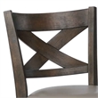 Curved Back Swivel Bar Stool with Leatherette Seat-Set of 2- Gray and Brown