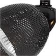 Round Metal Mesh Shade Track Light Head and Frame- Black