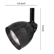 Round Metal Mesh Shade Track Light Head and Frame- Black