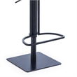 Swivel Faux Leather Bar Stool with Countered Seat- White and Black