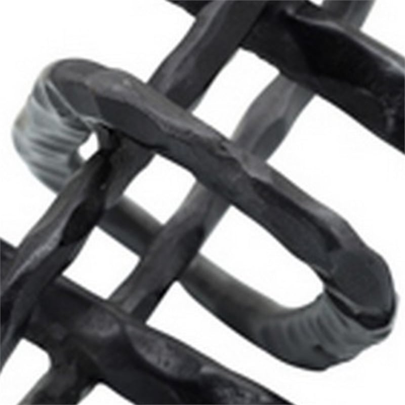 Metal Accent Decor with Oval Shaped Interlinks- Gray