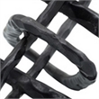 Metal Accent Decor with Oval Shaped Interlinks- Gray