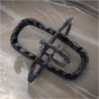 Metal Accent Decor with Oval Shaped Interlinks- Gray