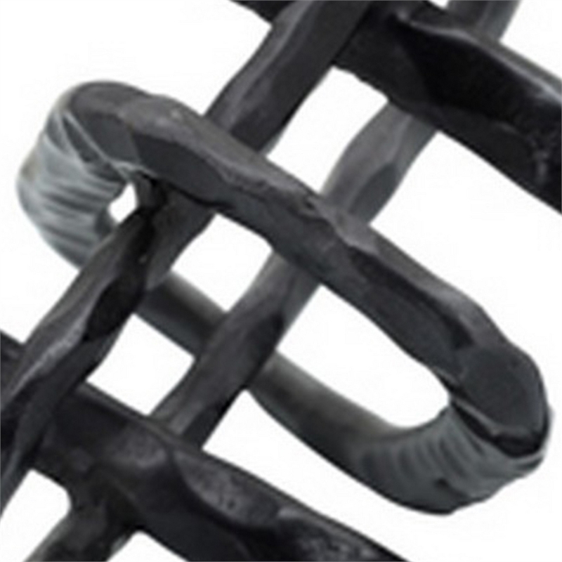 Metal Accent Decor with Oval Shaped Interlinks- Gray