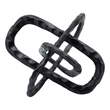Metal Accent Decor with Oval Shaped Interlinks- Gray