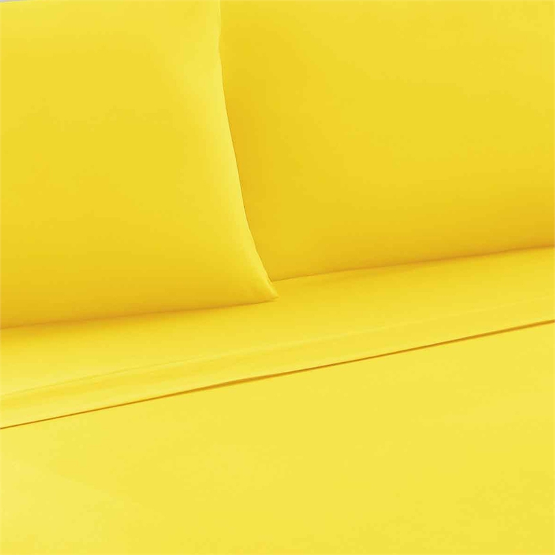 Bezons 4 Piece Queen Size Microfiber Sheet Set The Urban Port- Yellow