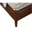 Mid Century Modern Wooden California King Bed with Round Legs- Brown
