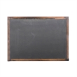 38 Inch Wooden Landscape Mirror- Molded Details- Dual Texture- Brown