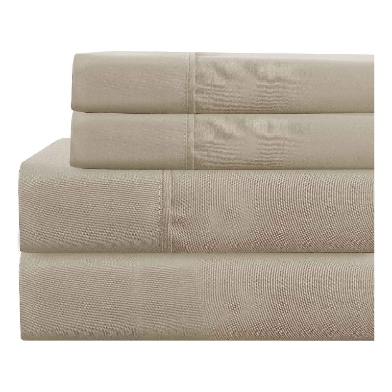 Lanester 4 Piece Deep Pocket Microfiber King Sheet Set - Taupe Gray