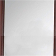 Transitional Style Mirror with Raised Wooden Frame- Brown and Silver