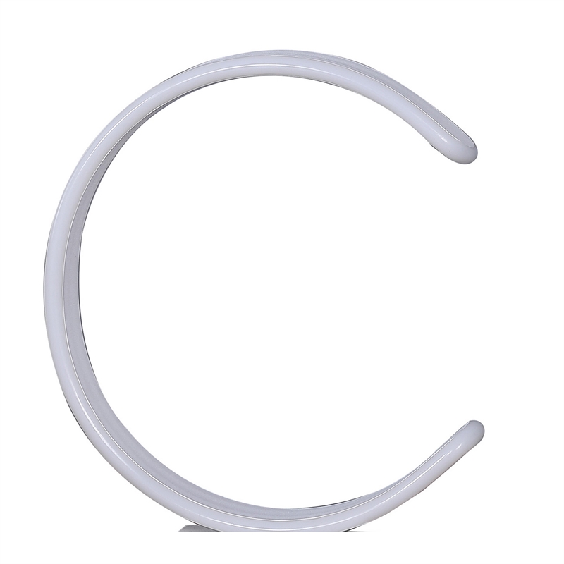 Metal C Shaped Table Lamp with USB Plugin- White