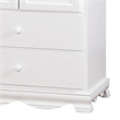51 Inch 2 Drawer Wooden Armoire with Arched Base- White