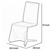Fully Leatherette Upholstered Metal Frame Dining Chair- Set of 2- Gray