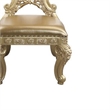 Side Chair with Scroll Crown Back and Ornate Motifs- Set of 2- Gold