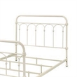 Metal Full Size Bed with Rectangular Spindle Headboard- White