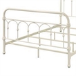 Metal Full Size Bed with Rectangular Spindle Headboard- White