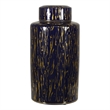 Jar with Lid Closure and Abstract Line Pattern- Gold