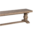 Rectangular Reclaimed Wood Bench with Trestle Base- Weathered Brown