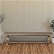 Rectangular Reclaimed Wood Bench with Trestle Base- Weathered Brown