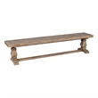 Rectangular Reclaimed Wood Bench with Trestle Base- Weathered Brown