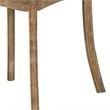 Wood and Metal Side Chair with X Open Back- Set of 2- Rustic Brown and Black