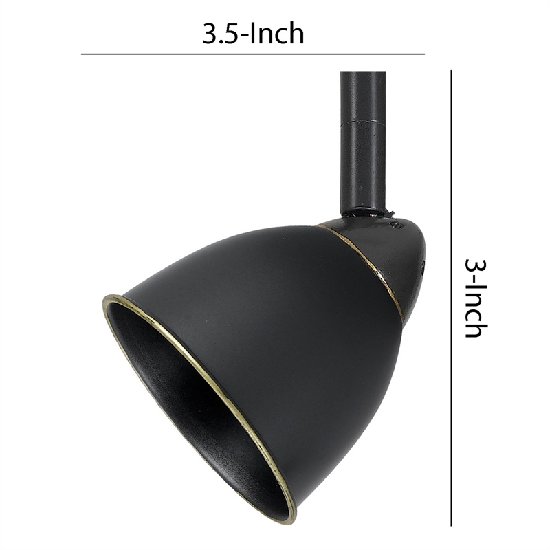 Round Metal Shade Track Light Head and Frame- Dark Bronze