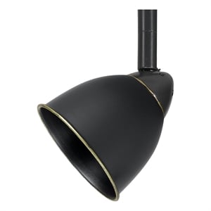 Round Metal Shade Track Light Head and Frame- Dark Bronze