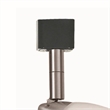 Metal Track Light with Interchangeable Round Glass Shade- Silver and White