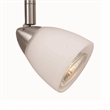 Metal Track Light with Interchangeable Round Glass Shade- Silver and White