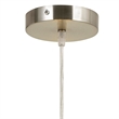 60W x 3 Drum Shade Pendant Fixture- Beige and Silver