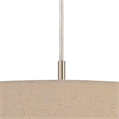 60W x 3 Drum Shade Pendant Fixture- Beige and Silver