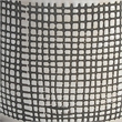 Ceramic Planter with Mesh Design and Saucer- Gray