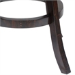 24 Inches Swivel Wooden Frame Counter Stool with Padded Back- Dark Brown