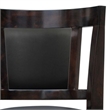 24 Inches Swivel Wooden Frame Counter Stool with Padded Back- Dark Brown