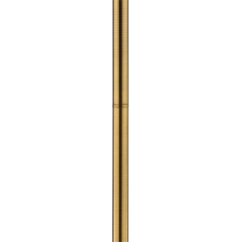 Floor Lamp with Crystal Orb and Metal Stalk Support- Gold