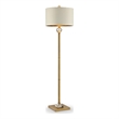 Floor Lamp with Crystal Orb and Metal Stalk Support- Gold