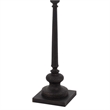 Floor Lamp with Tubular Turned Resin Support and Pull Chain- Dark Bronze