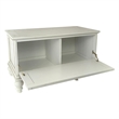 Accent Chest with Drop Down Storage and Carved Details- White