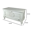 Accent Chest with Drop Down Storage and Carved Details- White